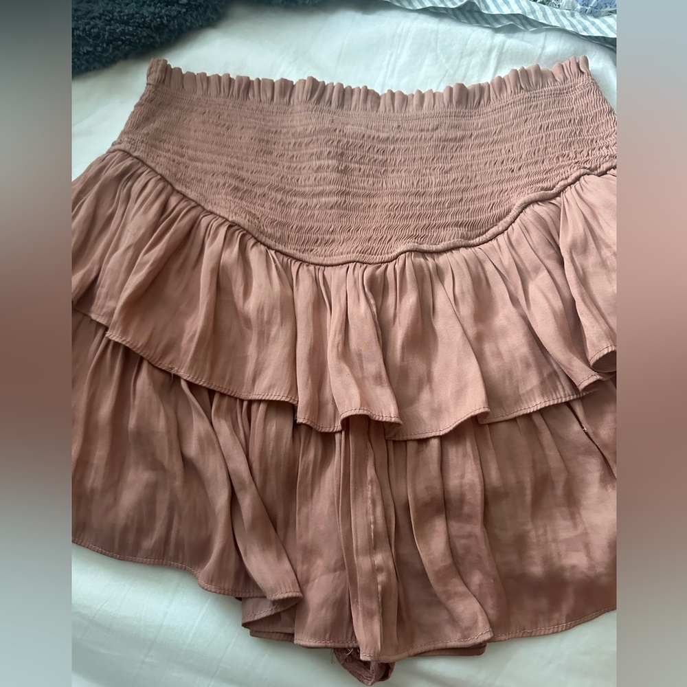 Boho Pink frilly pink mini skirt